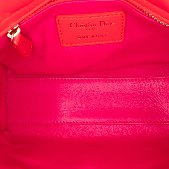 Pre-Loved Dior Mini Bicolor Lambskin Cannage Lady Dior - Picture 4 of 11